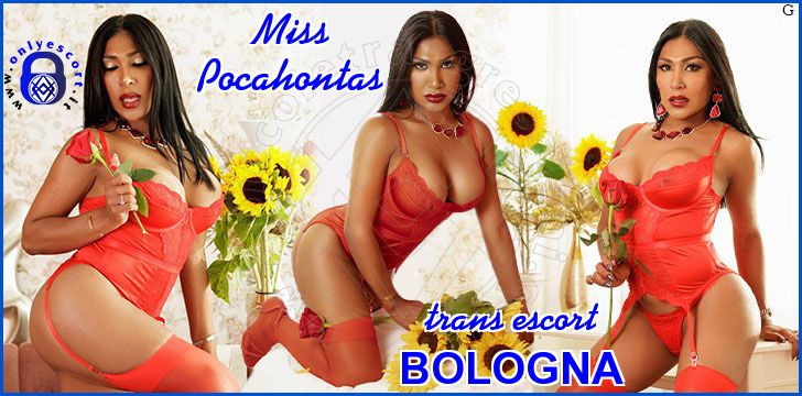 Miss Pocahontas trans escort a Bologna